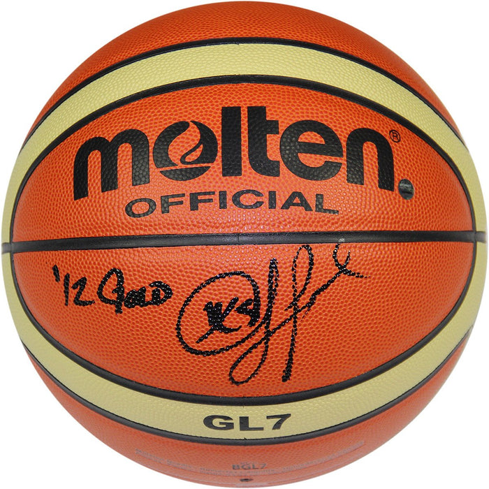 Chris Paul Signed Molten Olympic IO basketball w 12 Gold Insc.