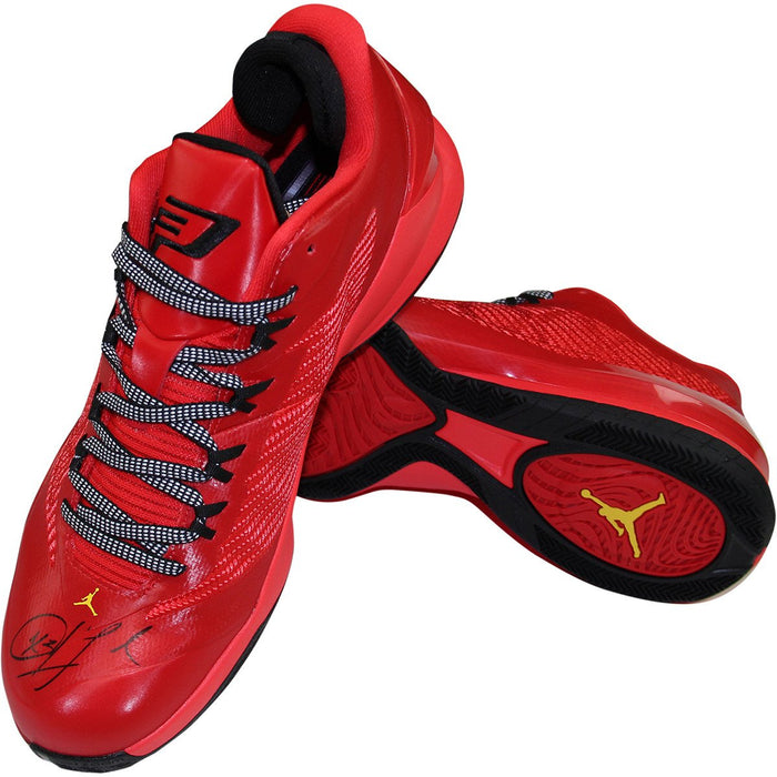 Chris Paul Signed Right Shoe Mens Jordan CP3 VIII Challenge RedBlackTour Yellow Basketball Shoes (Pair)(Size 11)