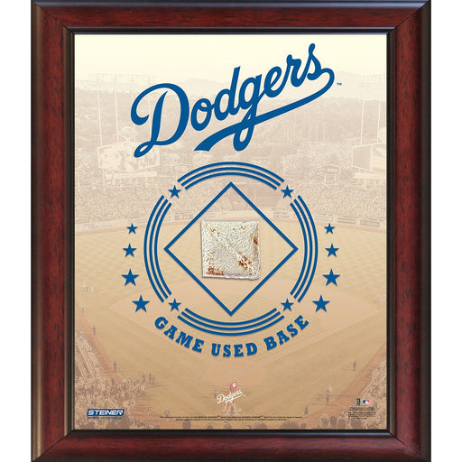 Los Angeles Dodgers Game Used Base 11x14 Stadium Collage