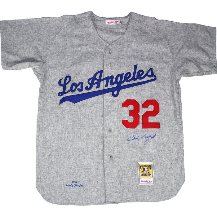 Sandy Koufax Signed Mitchell & Ness Grey LA Dodgers 1963 Jersey (OA & Steiner Auth)