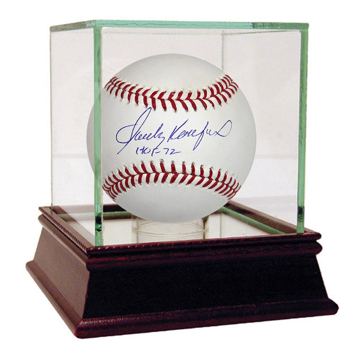 Sandy Koufax Signed MLB Baseball w HOF 72 Insc