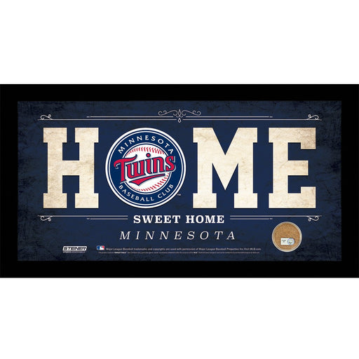 Minnesota Twins 6x12 Home Sweet Home Sign with Game-Used Dirt from Target Field