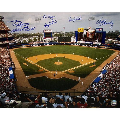 1986 New York Mets Six Signature 16x20 Shea Stadium Signed Framed Photo (FRAM16X20NEWC)