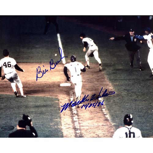 Bill Buckner Mookie Wilson Dual Signed 16x20 Photo w 102586Insc.