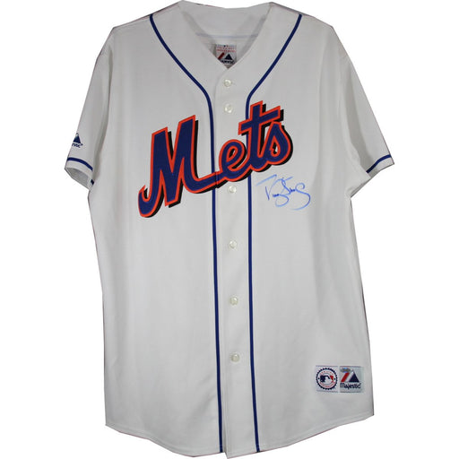 Darryl Strawberry Signed Replica White Mets Jersey (Signed on Front) (No Name on Back)