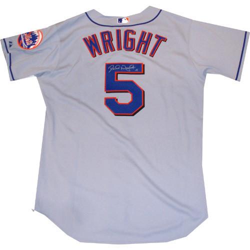 David Wright Mets Authentic Gray Road Jersey - Back Number (LR HOLO)