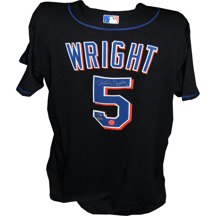 David Wright Signed New York Mets Authentic Home Black Jersey (Signed on Back)