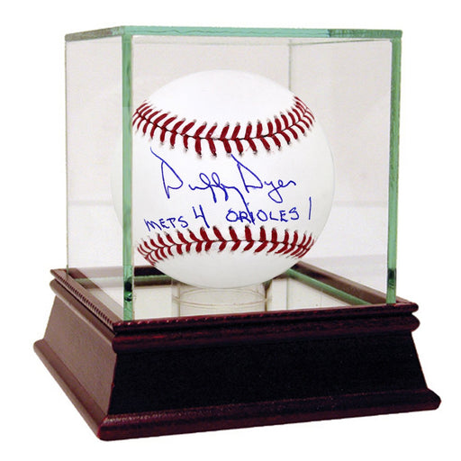 Duffy Dyer Signed MLB Baseball w Mets 4 Orioles 1 Insc