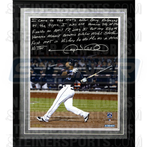 Gary Sheffield Facsimile 500th Home Run Framed Metallic 16x20 Story Photo