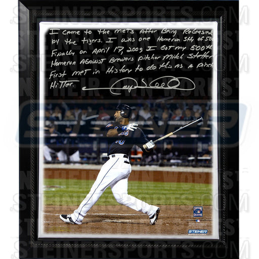 Gary Sheffield Facsimile 500th Home Run Stretched Framed 22x26 Story Canvas