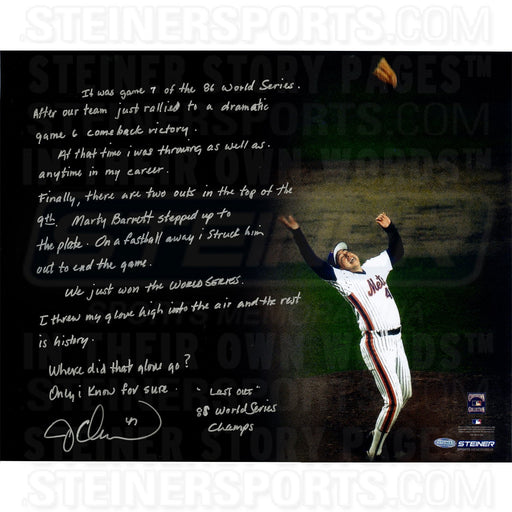 Jesse Orosco Signed 16x20 Last Out Celebration Vertical 16x20 Story Photo