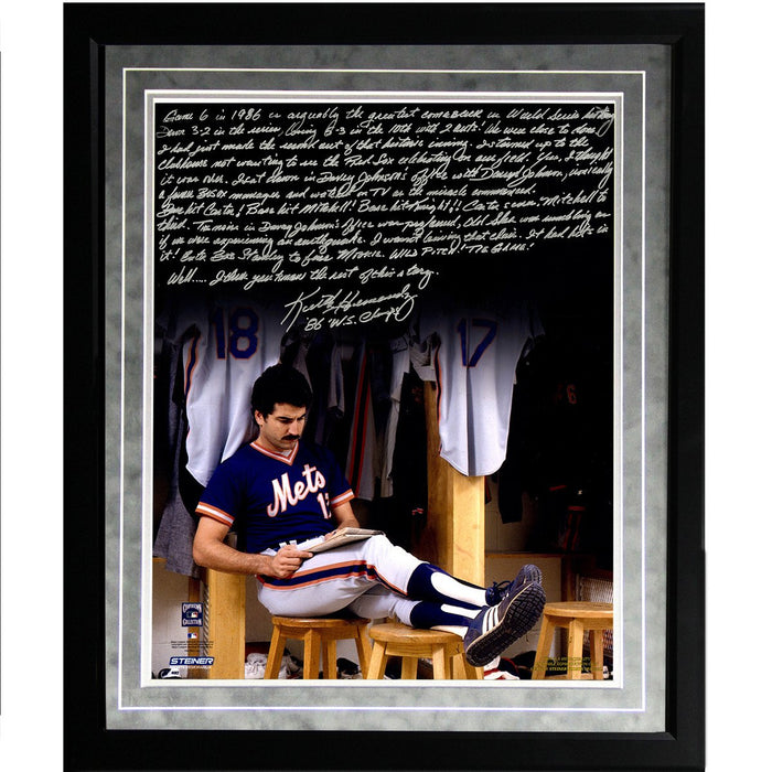 Keith Hernandez Facsimile 86 Buckner Game Framed Metallic 16x20 Story Photo