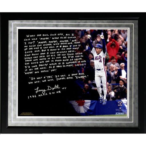 Lenny Dykstra Facsimile 86 NLCS Walk-Off HR Framed Metallic 16x20 Story Photo