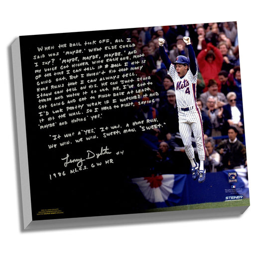 Lenny Dykstra Facsimile 86 NLCS Walk-Off HR Stretched 16x20 Story Canvas