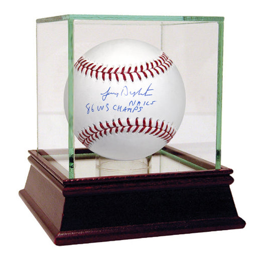 Lenny Dykstra Signed MLB Baseball w Nails 86 WS Champs Insc