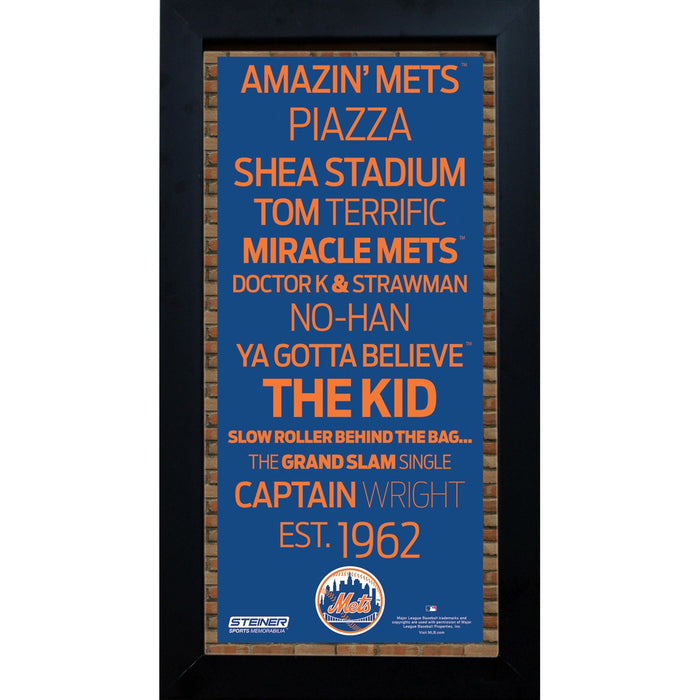 New York Mets Subway Sign 6x12 Framed Photo