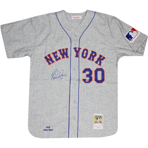 Nolan Ryan Signed Mets Road Mitchell & Ness Jersey