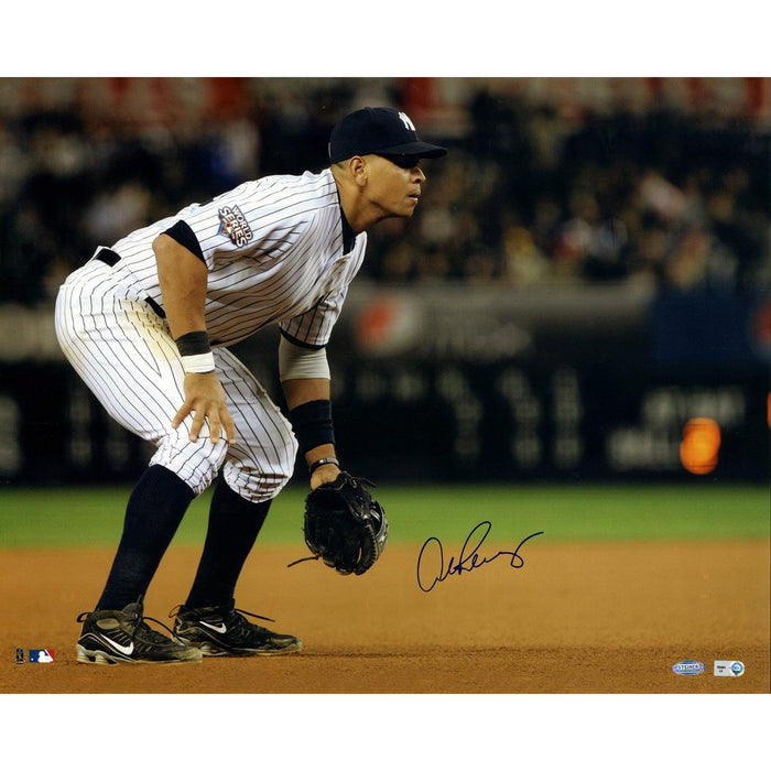 Alex Rodriguez 2009 WS Road Jersey Fielding Horizontal 16x20 Photo (MLB Auth) (FOR IN THE GAME COLLAGE)