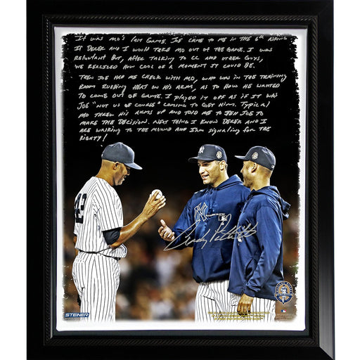 Andy Pettitte Facsimile Taking Out Mo Story Stretched Framed 22x26 Canvas