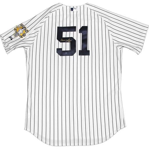 Bernie Williams Signed Majestic Authentic Jersey with Retirement Patch