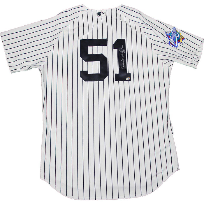 Bernie Williams Signed New York Yankees Authentic Pinstripe Jersey w 1999 Patch (MLB Auth)