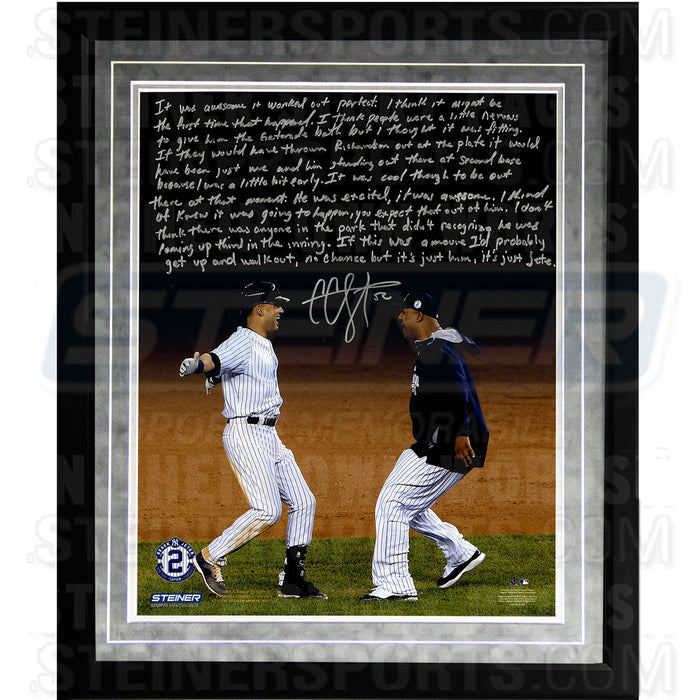 CC Sabathia Facsimile Jeters Yankee Farewell Framed Metallic 16x20 Story Photo