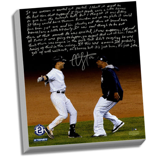 CC Sabathia Facsimile Jeters Yankee Farewell Stretched 22x26 Story Canvas