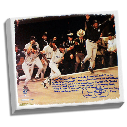 Cecil Fielder Facsimile 1996 World Series Stretched 22x26 Story Canvas