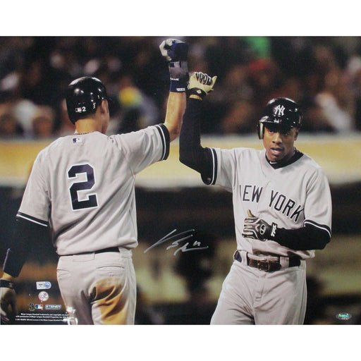 Curtis Granderson with Jeter Horizontal 16x20 Photo (MLB AUTH)