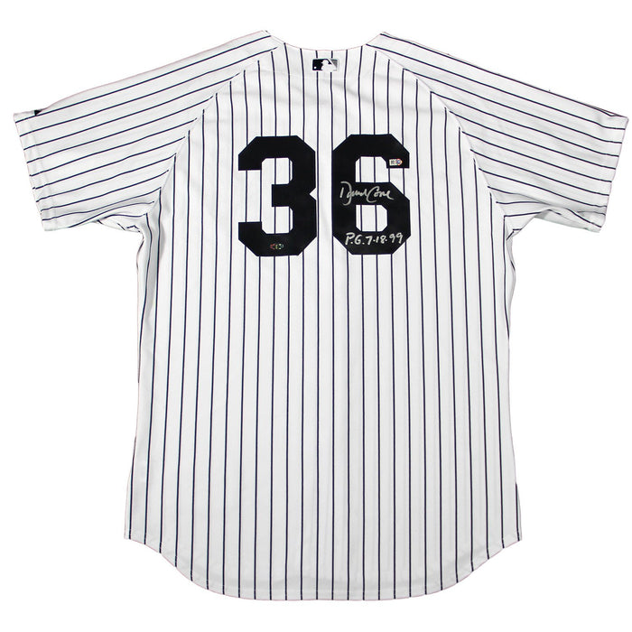 David Cone Signed Authentic Home Jersey w P.G. 7-18-99 Insc (MLB Auth)