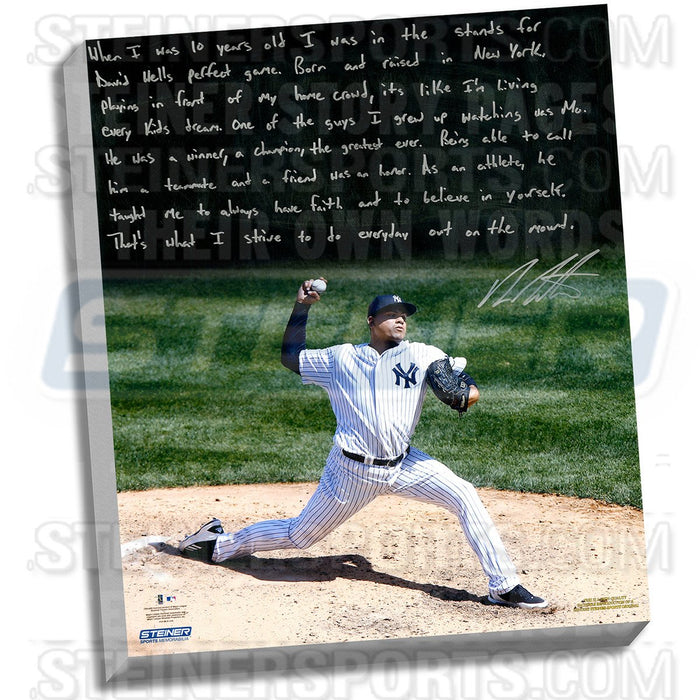 Dellin Betances Facsimile Playing in His Hometown Stretched 22x26 Story Canvas