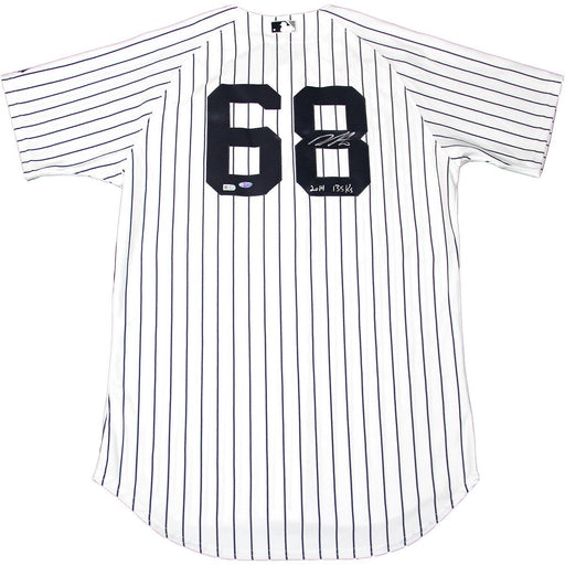 Dellin Betances Signed New York Yankees Authentic Pinstripe Jersey w 2014 135 Ks Insc (MLB Auth)