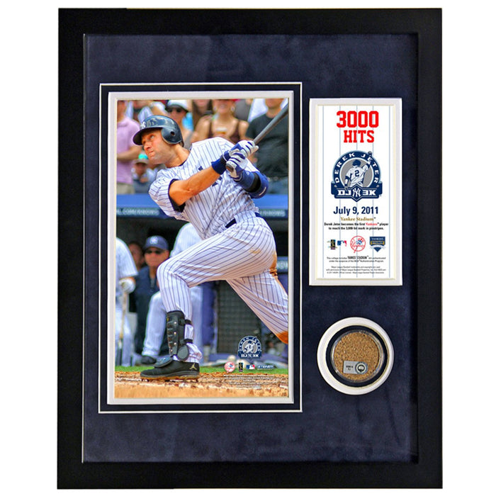 Derek Jeter 3000th Hit Framed 11x14 Mini Dirt Collage