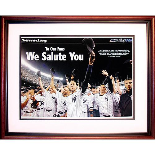 Derek Jeter Last Game We Salute our Fans Framed Newsday 16x20 Print