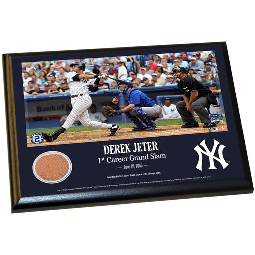 Derek Jeter Moments: 1st Grand Slam 8x10 Dirt Plaque