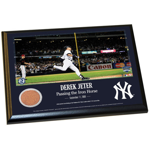 Derek Jeter Moments: Passing Gehrig 8x10 Dirt Plaque