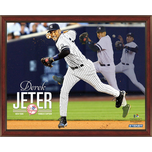 Derek Jeter multi-exposure four photo throw Framed 11x14 7331 Style