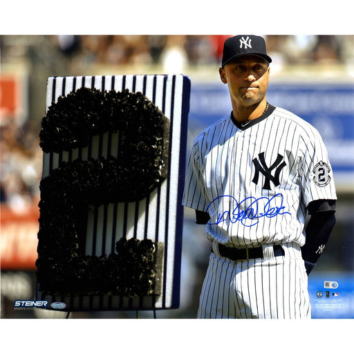 Derek Jeter on Jeter Day Sept. 7th 2014 Close Up Signed 16x20 Photo (MLB Auth)