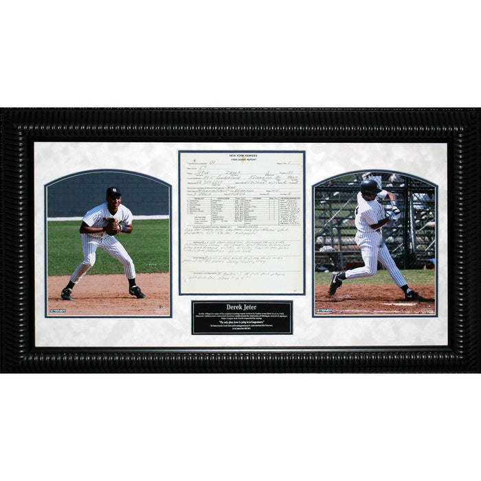 Derek Jeter Scouting Report 14x26 Framed Collage – 7310