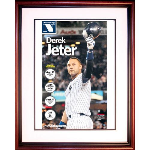 Derek Jeter Season Highlights Newsday Cover 16x20 Print Framed