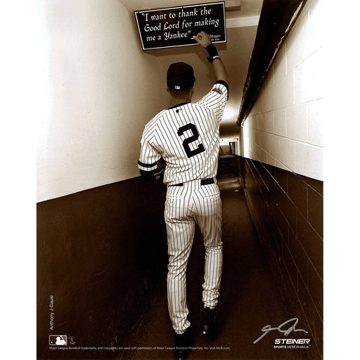 Derek Jeter Sepia Shot In Tunnel At The Original Yankee Stadium Vertical 8x10 Photo (Signed By Photographer Anthony Causi)