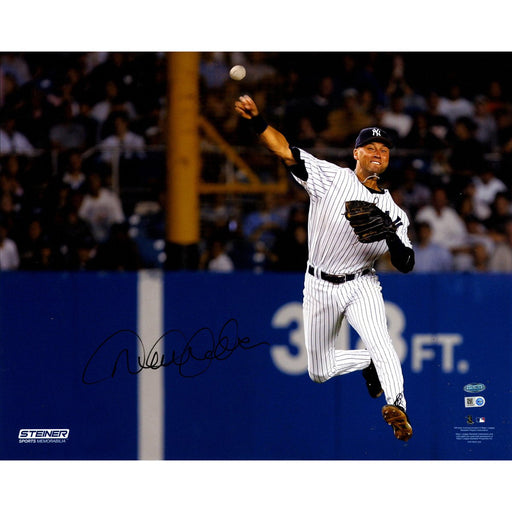 Derek Jeter Signed Jump Throw 16x20 Photo (Signed in Black) (MLB Auth)