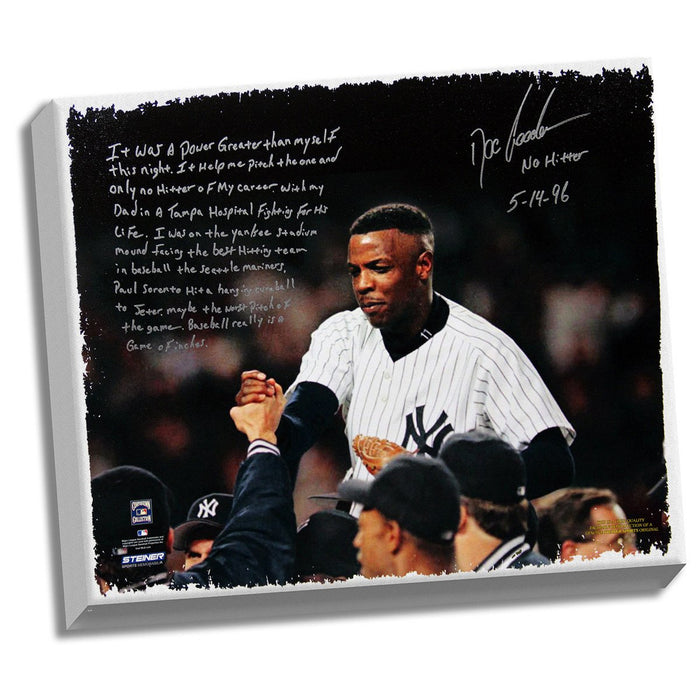 Doc Gooden Facsimile Yankees No-Hitter Stretched 22x26 Story Canvas