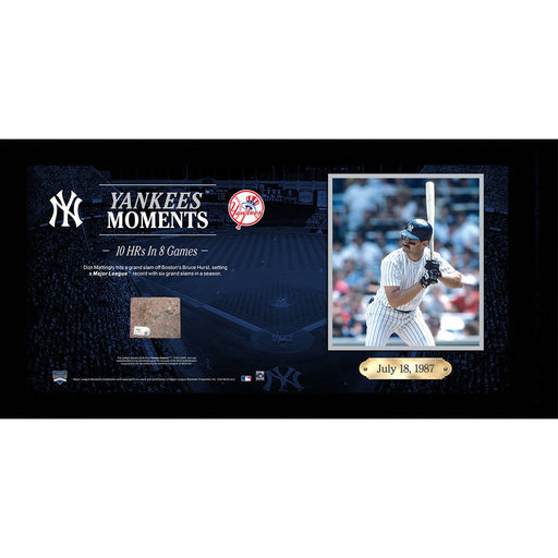 Don Mattingly Ties Major-League Record Hitting Home Run Eight Consecutive Games 10x20 Collage w Old Yankee Stadium Brick