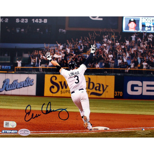 Evan Longoria Signed Playoff Clincher Walk-Off 16x20 Photo (MLB Auth; Longoria Holo)