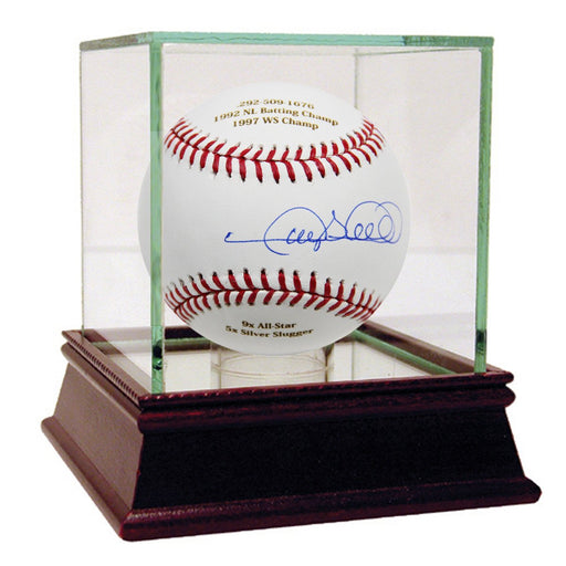 Gary Sheffield Autographed and Engraved Career Stats MLB Baseball