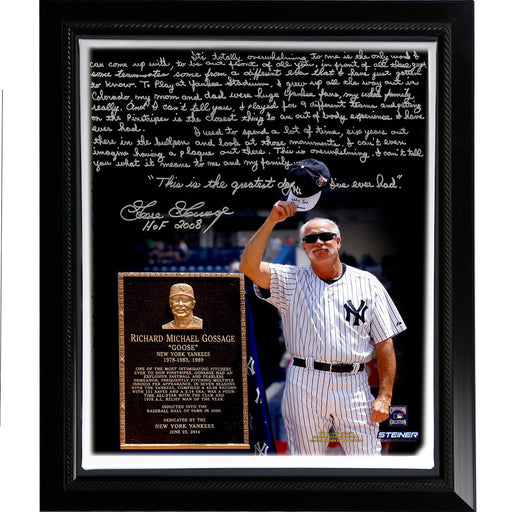 Goose Gossage Facsimile Goose Gossage Day Story Stretched Framed 22x26 Story Canvas