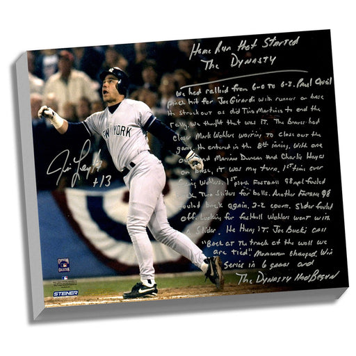 Jim Leyritz Facsimile Dynasty Home Run Stretched 22x26 Story Canvas