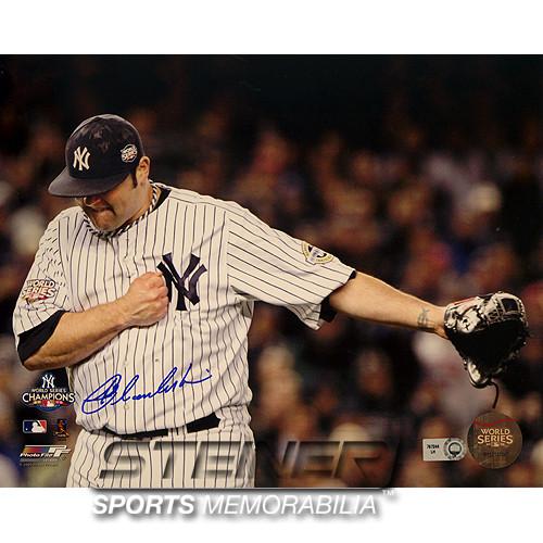 Joba Chamberlain 2009 09 WS 6th Inning Final Out Celebration 8x10 Photo (MLB Auth)