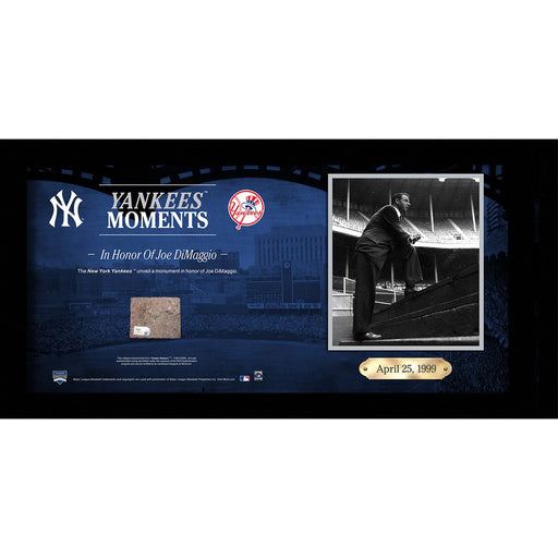 Joe DiMaggio Monument Unveiling in Monument Park 10x20 Collage w Old Yankee Stadium Brick